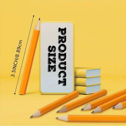 50-Pieces: 3.5" Hexagonal Golf Pencils - HB Yellow, Pre-Sharpened