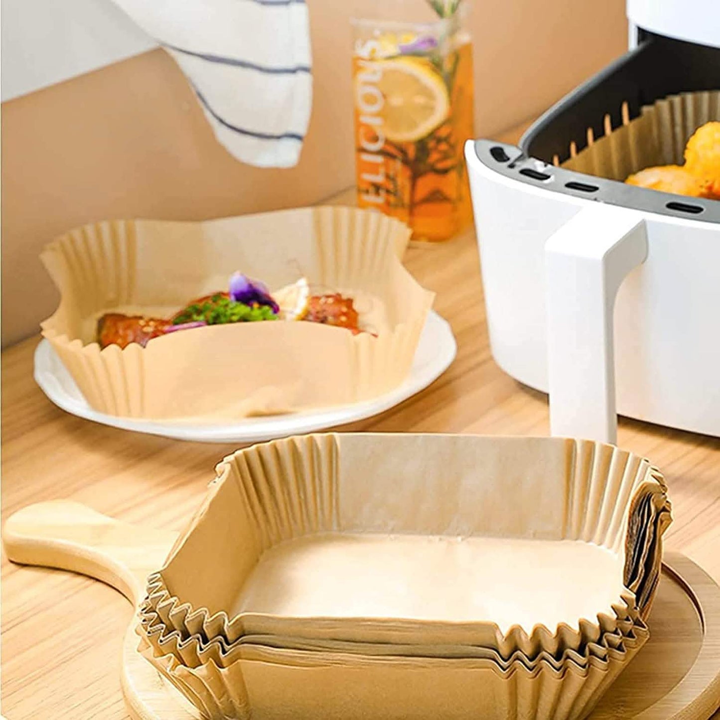 50-Pieces: Air Fryer Disposable Paper Liners