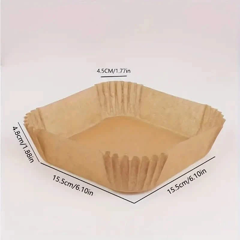 50-Pieces: Disposable Paper Liners For Air Fryer Suitable For 2 - 8 Quarts