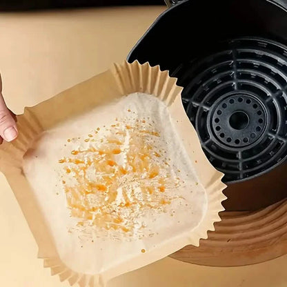 50-Pieces: Disposable Paper Liners For Air Fryer Suitable For 2 - 8 Quarts