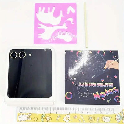 50-Pieces: Rainbow Scratch Art Kit