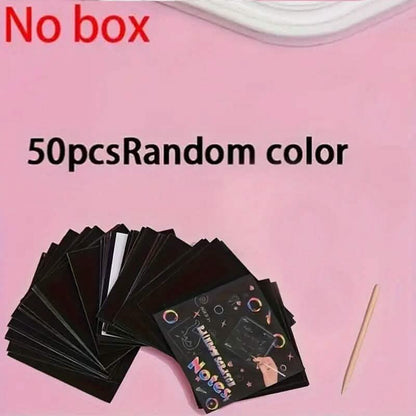 50-Pieces: Rainbow Scratch Art Kit