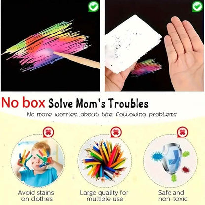 50-Pieces: Rainbow Scratch Art Kit