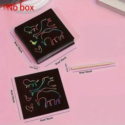 50-Pieces: Rainbow Scratch Art Kit