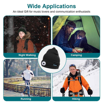 5.0 Wireless Beanie Hat with 3 Lighting Modes