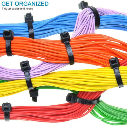 500-Piece: Black Nylon Cable Ties