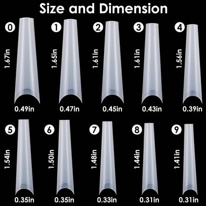 500-Piece: Long False Finger Nails