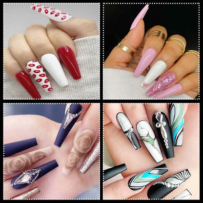 500-Piece: Long False Finger Nails