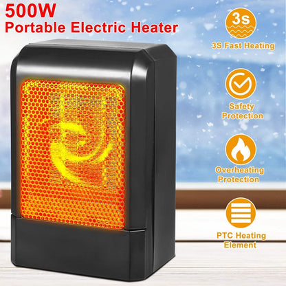 500W Ceramic Portable Electric Heater
