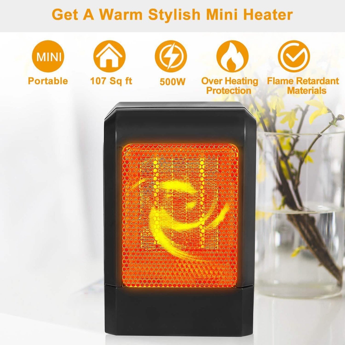 500W Ceramic Portable Electric Heater