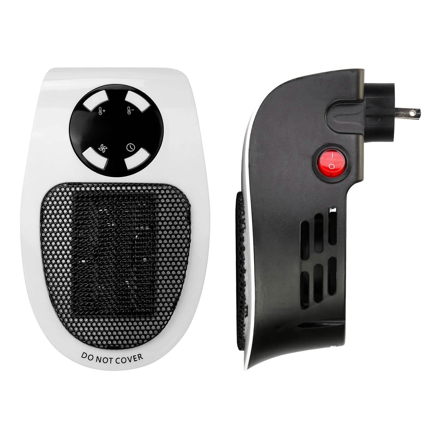 500W Portable Heater Fan Wall Outlet with Remote Control