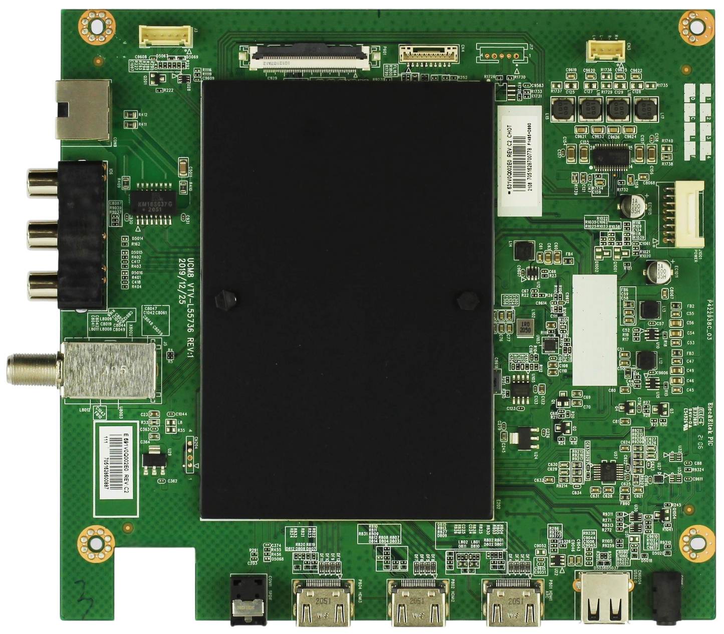 78V10000120 Toshiba Main Board, 691V0Q002E0, 631V0Q002E0, VTV-L55736, 50LF621U21