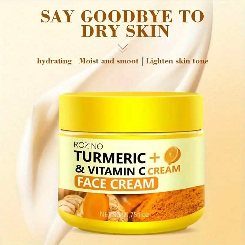 50g/1.75 Oz Turmeric + Vitamin C Face Cream with Hyaluronic Acid