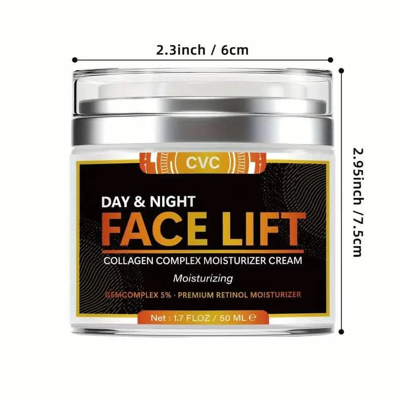 50ml Revitalizing Face Lift Cream - Visibly Firms, Lifts, and Hydrates with Hyaluronic Acid, Collagen