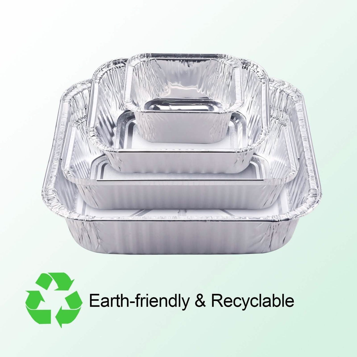 51-Packs: IMAGE 4 Size Aluminum Loaf Pans Disposable Premium Heavy-Duty Tin Foil