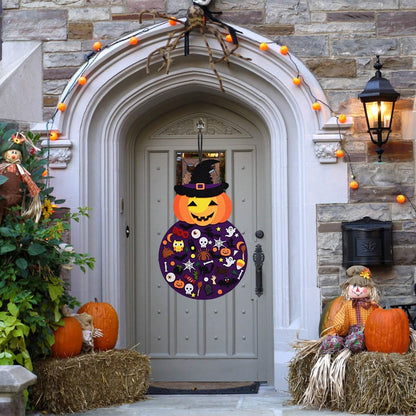 51-Pieces: Felt Pumpkin Witch Hanging Décor