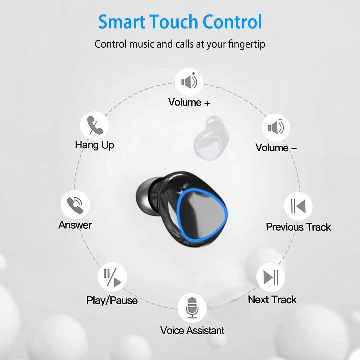 5.1 TWS Wireless Earbuds Touch Control Headphone