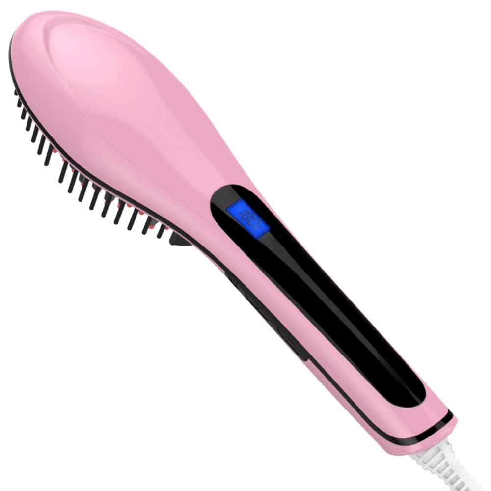 Detangling Hair Straightener Brush - Assorted Colors