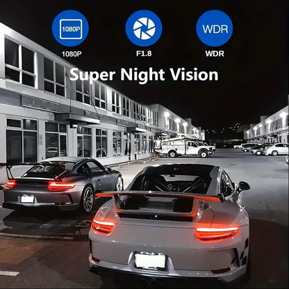 4-Channel Car DVR Dash Cam – 1080P Front, 720P Side & Rear, Night Vision