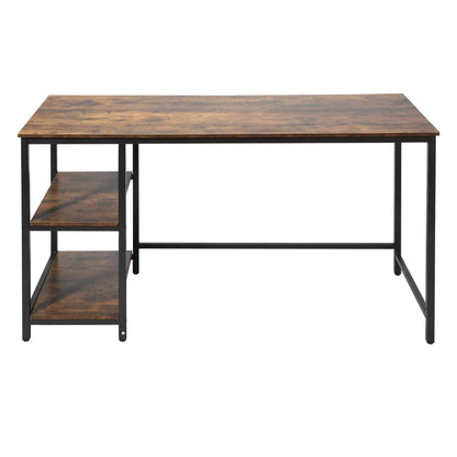 55" Rectangular Desk with Storage Shelves