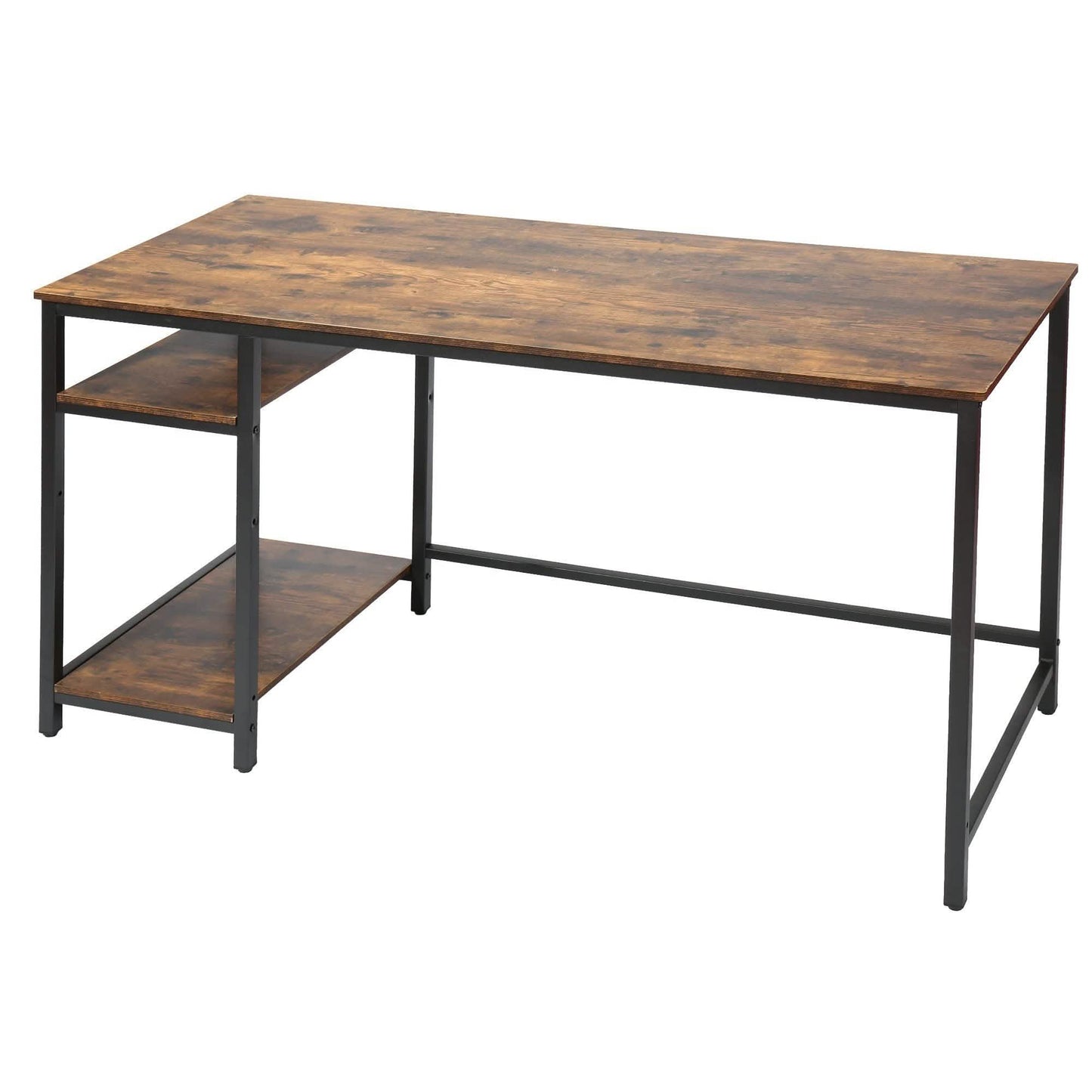 55" Rectangular Desk with Storage Shelves