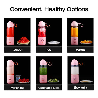 550ML USB Portable Mixer Rechargeable Juicer Fruit Blender Juicer Shaker Bottle