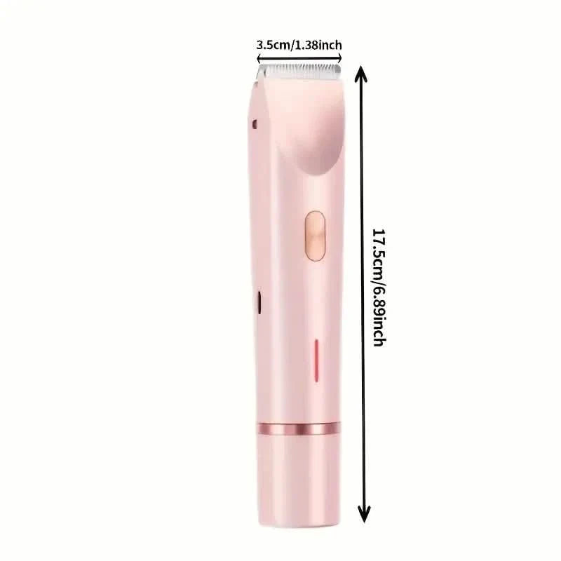 Women’s 2-in-1 Bikini & Facial USB Rechargeable Electric Razor for Wet/Dry Use