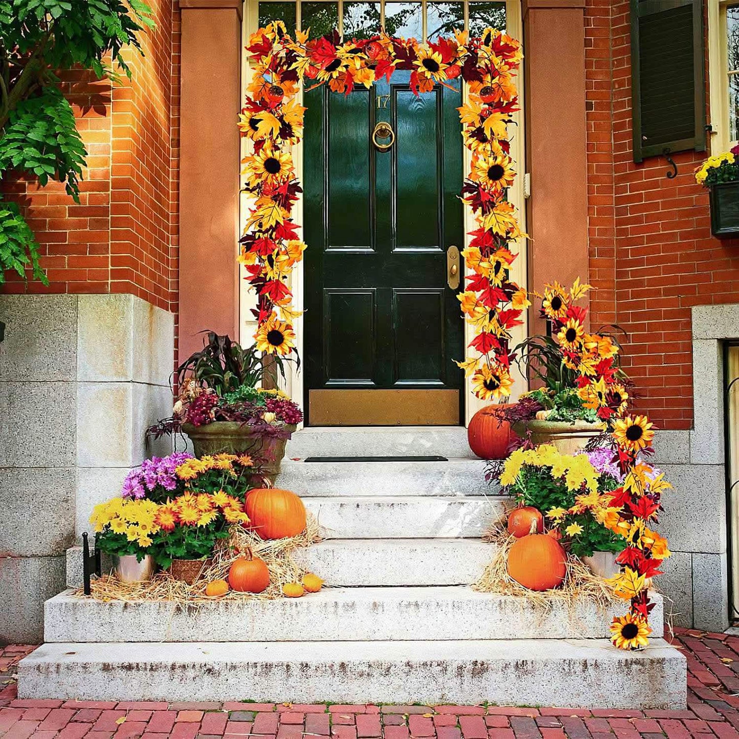 5.6ft Artificial Maple Leaf Garland Hanging Plant Vine