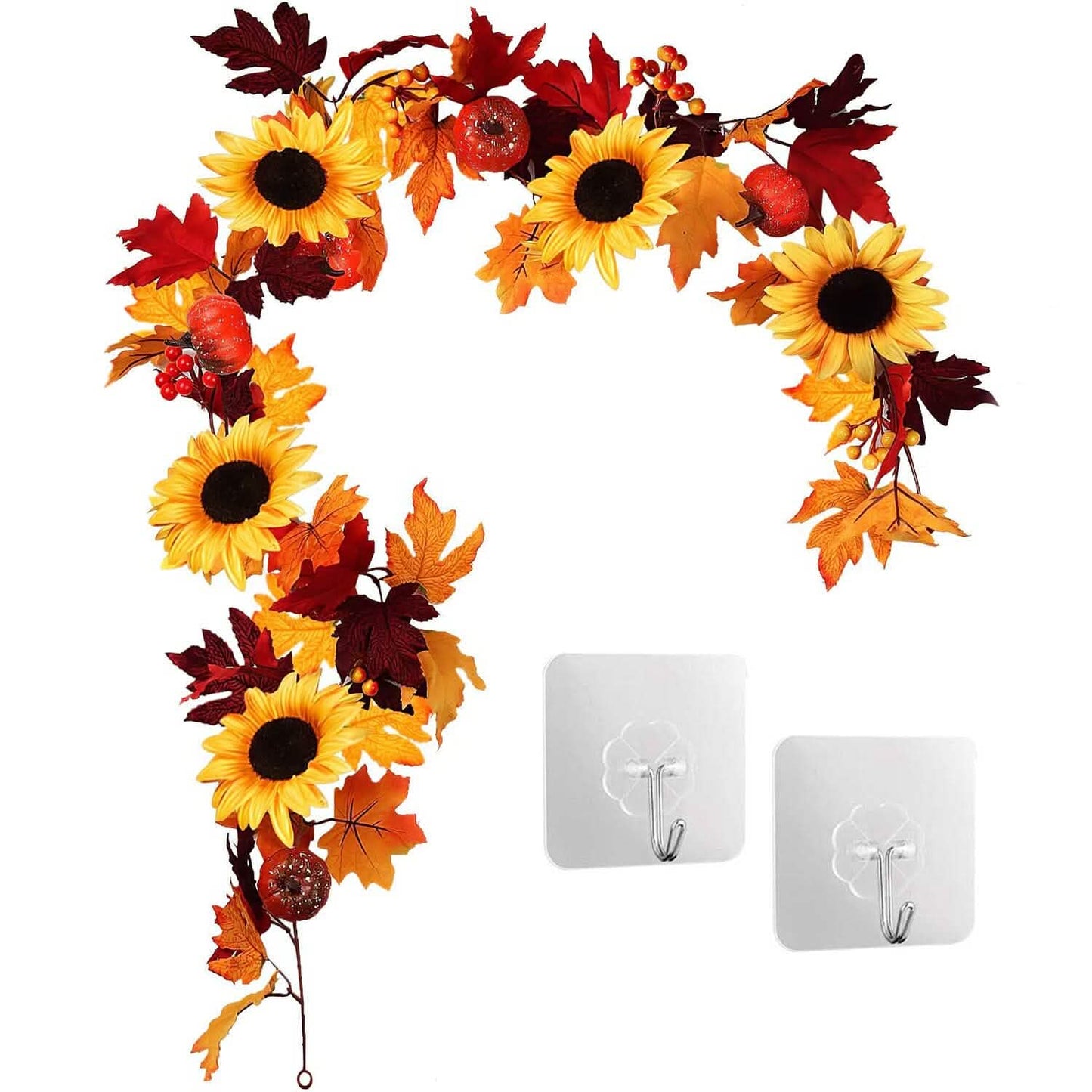 5.6ft Artificial Maple Leaf Garland Hanging Plant Vine