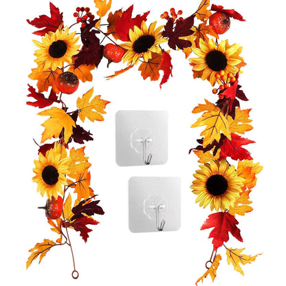 5.6ft Artificial Maple Leaf Garland Hanging Plant Vine