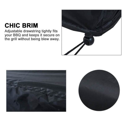 57" Black Barbecue Gas Grill Waterproof Cover