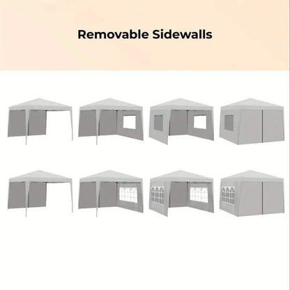 Outdoor 10X10 Ft. Pop Up Gazebo Canopy Tent with Removable Sidewall with Zipper