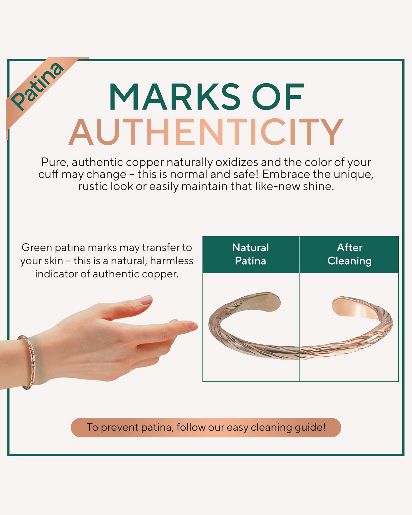 Pure Copper Cuff Bracelet – Distressed