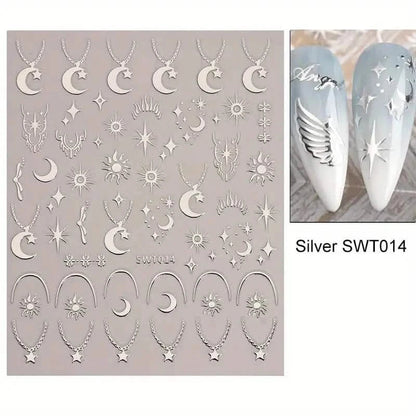 5D Embossed Three-dimensional Nail Stickers