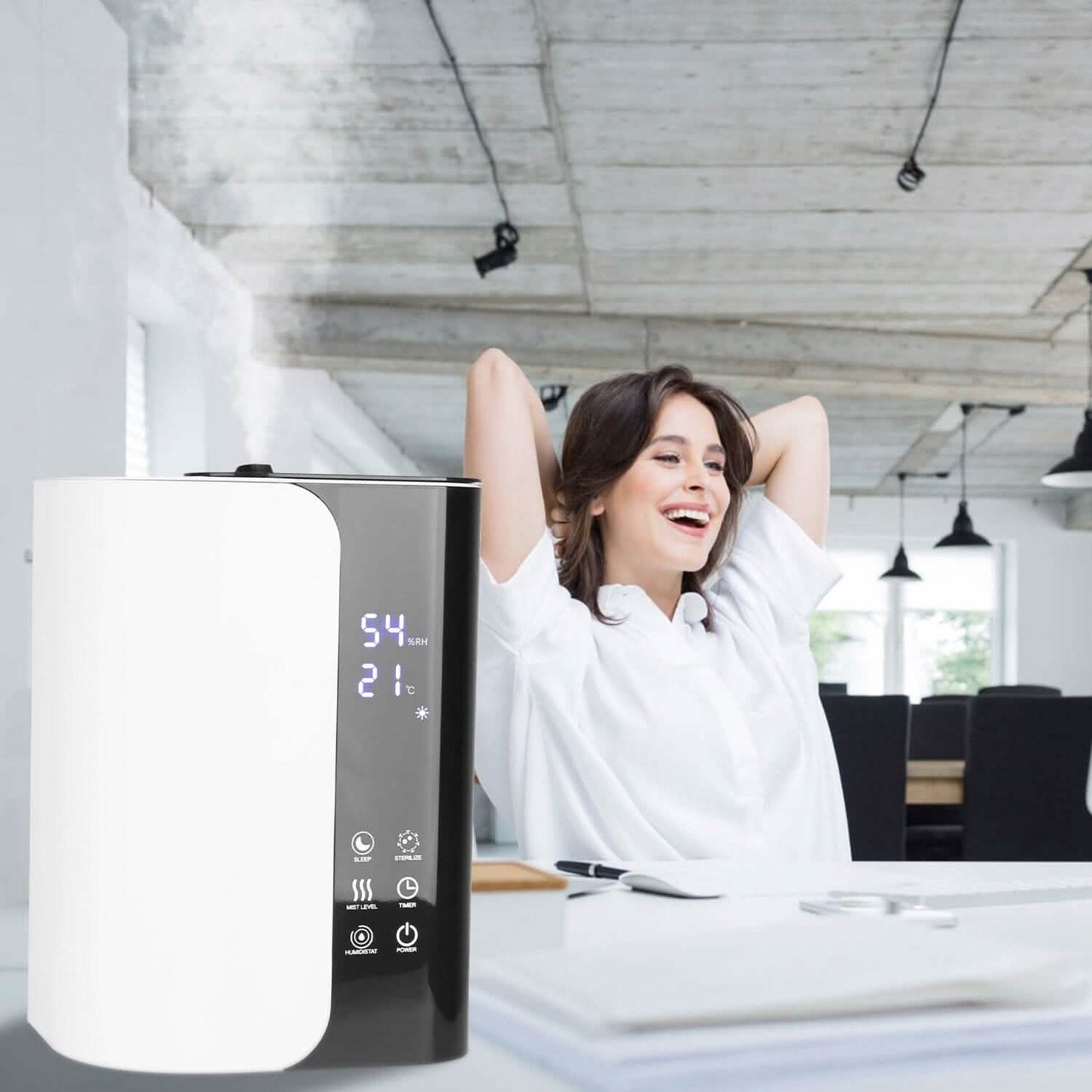 5L Gal Humidifier Top Fill Cool Mist with Essential Oils Diffuser Filter