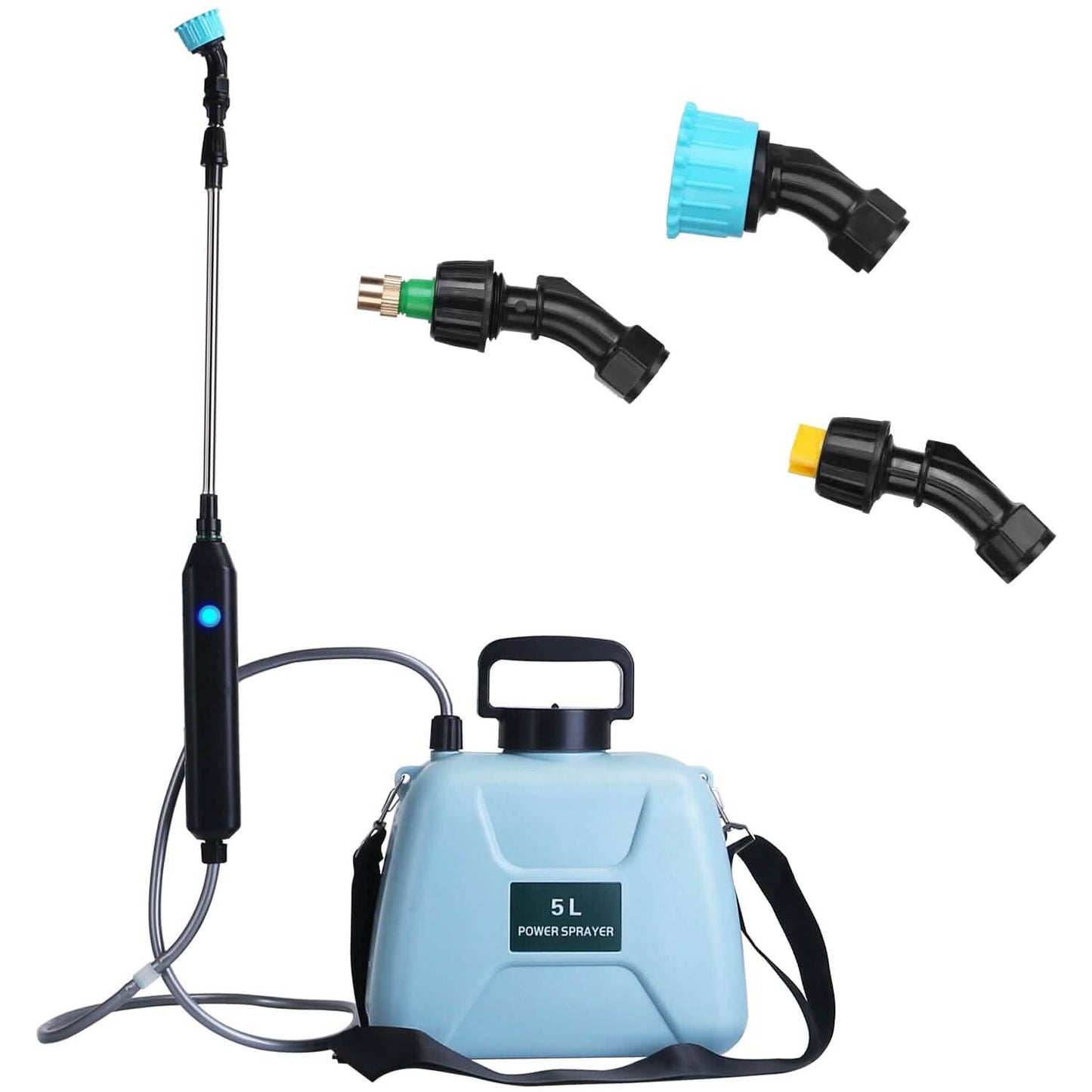 5L/1/3 Gallon Electric Plant Sprayer Telescopic Rechargeable with 3 Spray Sprouts