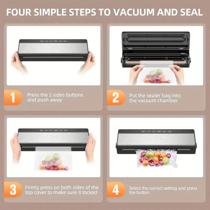 6-in-1 Automatic Food Saver Vacuum Sealer Machine