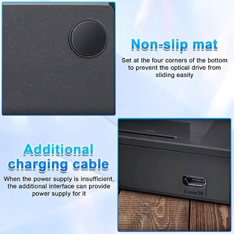 6-in-1 Portable USB 3.0 Ultra-Thin External DVD Recorder Drive
