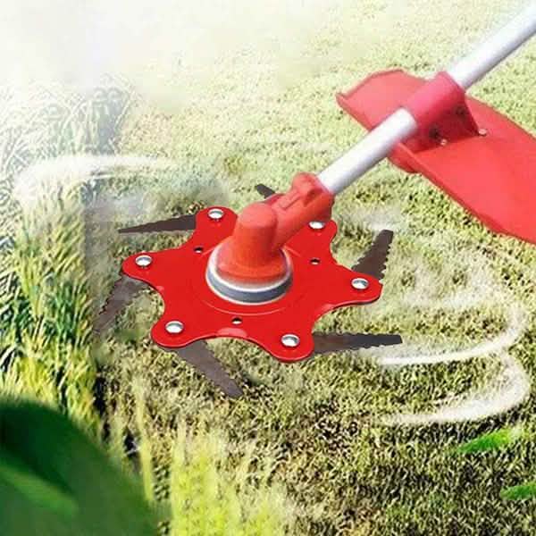 6 Leaves Lawn Mower Blade Metal Brush Cutter Blades Trimmer Blade