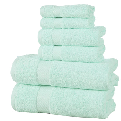 6-Pack: 100% Cotton Towel Set - Assorted Colors