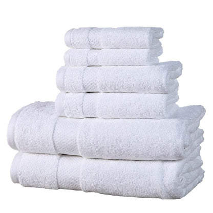 6-Pack: 100% Cotton Towel Set - Assorted Colors
