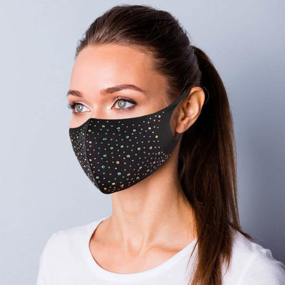 6-Pack: Celebrity Bling Holiday Rhinestone Washable Face Mask
