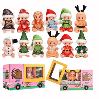 6-Pack: Christmas-Themed Mini Reborn Youngsters Dolls