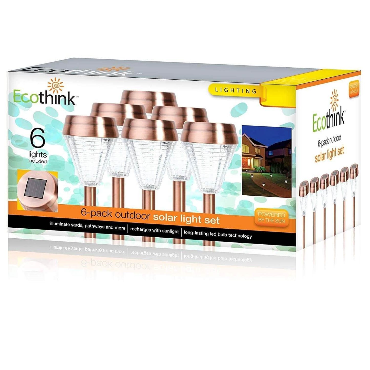 6-Pack: EcoThink Outdoor Solar LED Pathway Light