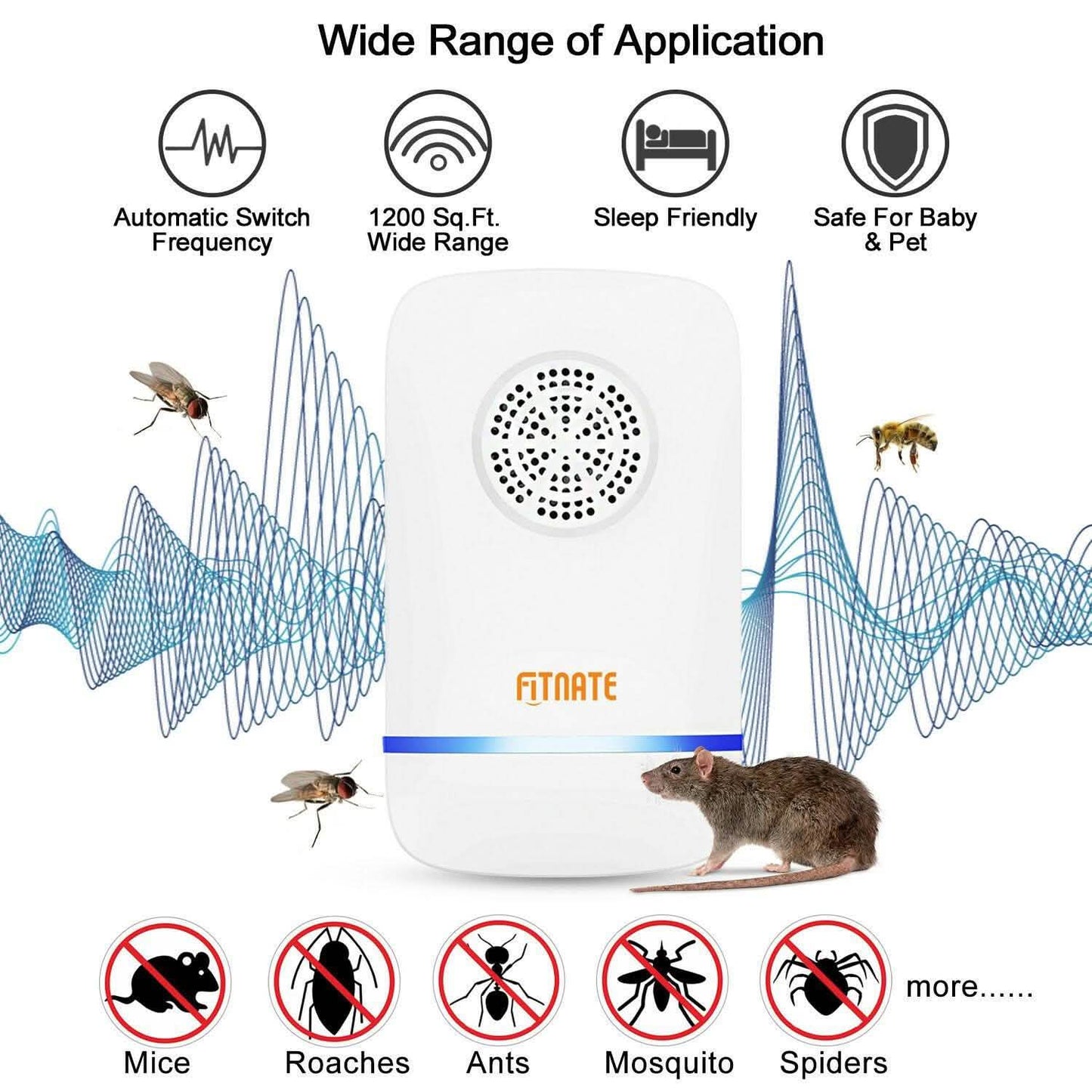 6-pack: Electronic Ultrasonic Pest Repeller