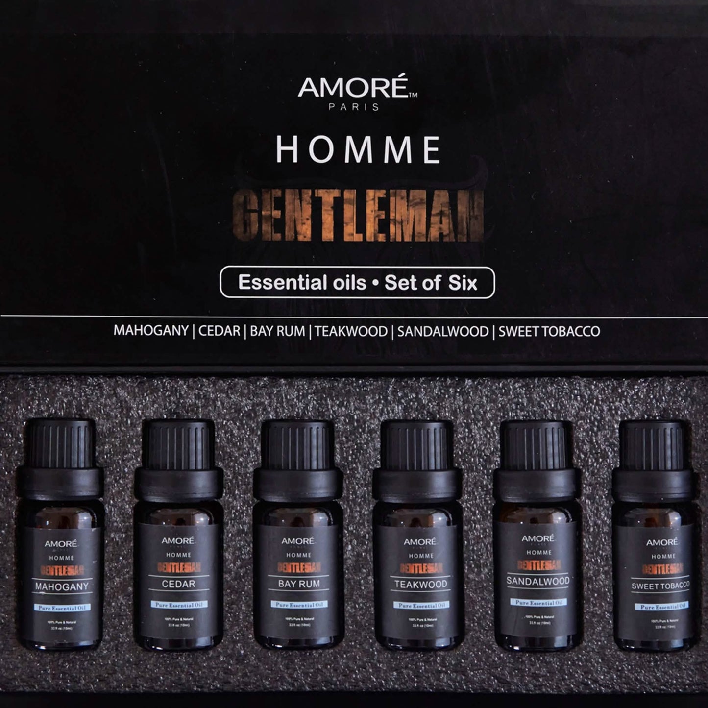 6-Pack: Gentlemen's 10ml Premium Grade Fragrance Essential Oil Gift Set