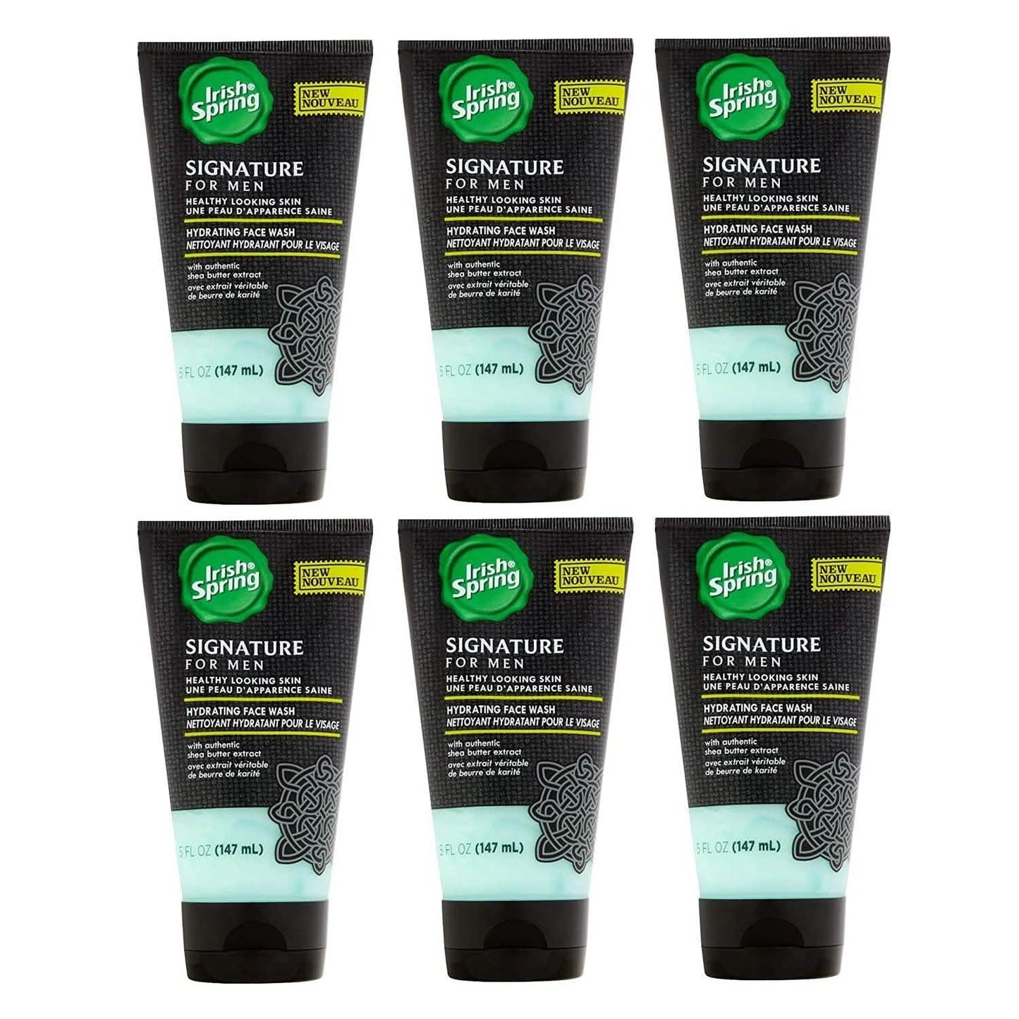 6-Pack: Irish Spring Signature for Men Hydrating Face Wash 5 Oz