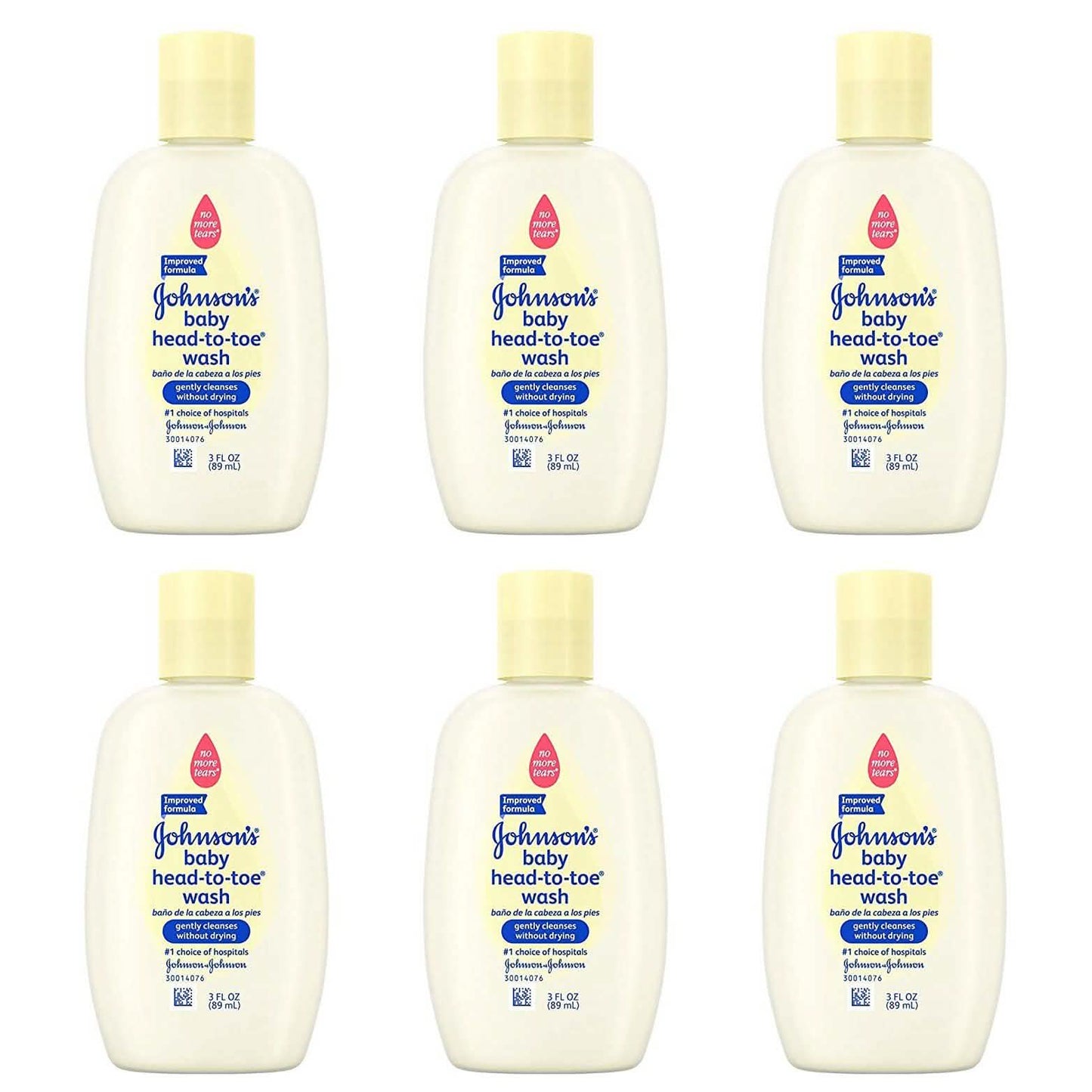 6-Pack: Johnson's Head-To-Toe Baby Wash Travel Size 3 Fl. Oz.