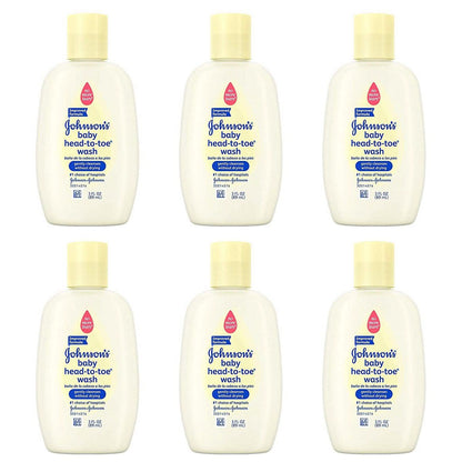 6-Pack: Johnson's Head-To-Toe Baby Wash Travel Size 3 Fl. Oz.