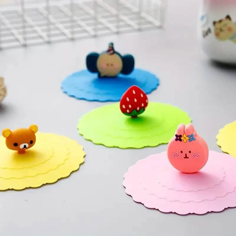 6-Pack: Leak-proof and Dustproof Silicone Cup Cover for Ceramic Tea Cups and Water Cups